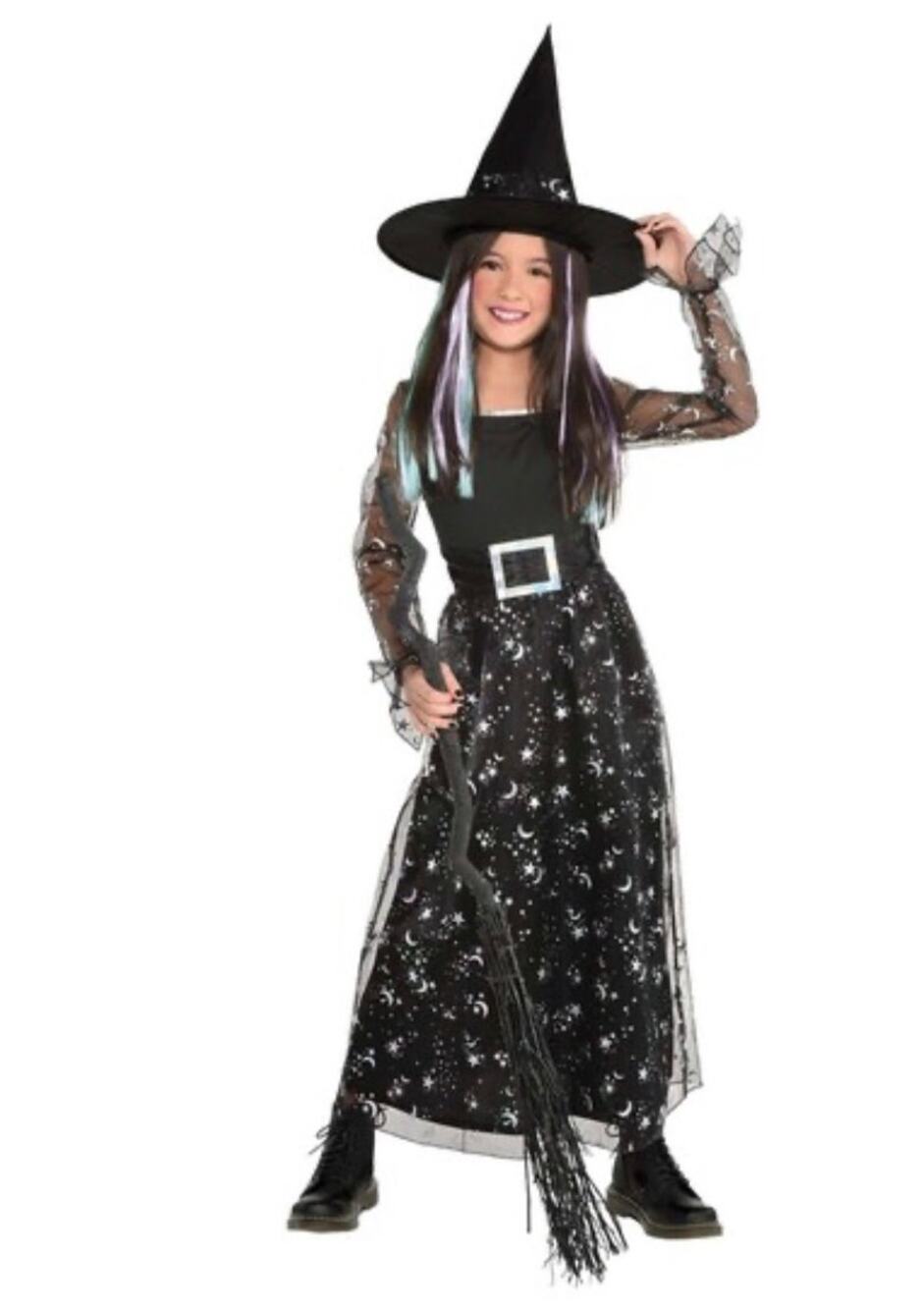 New Kids Amscan Bewitching Beauty Witch Costume - Size Medium 8/10 Halloween